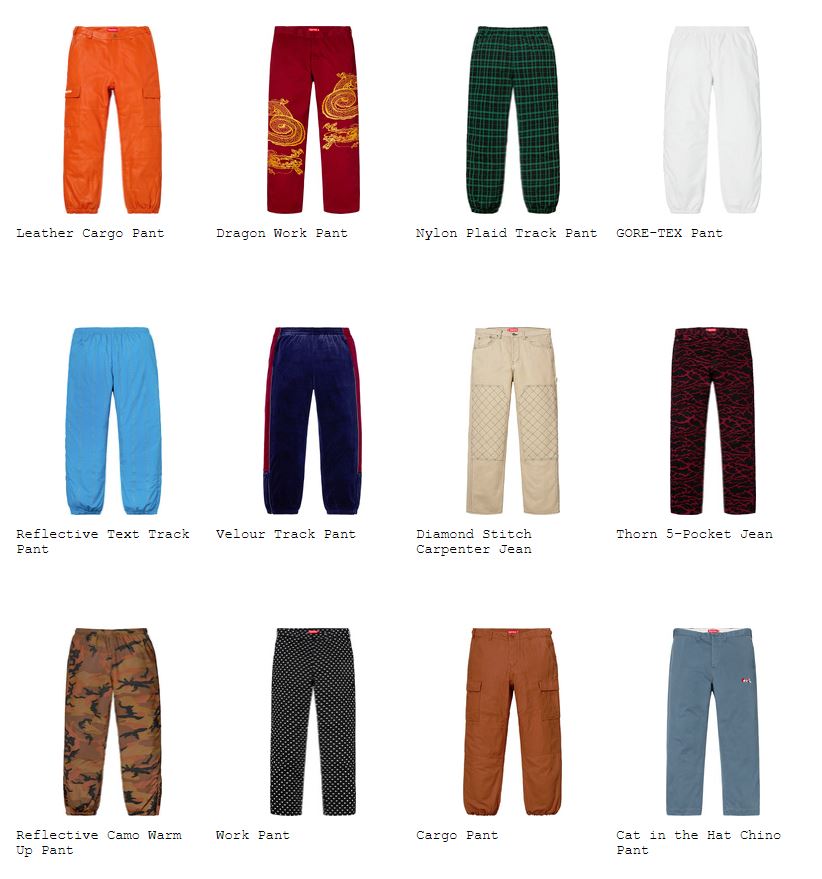 supreme thorn pants