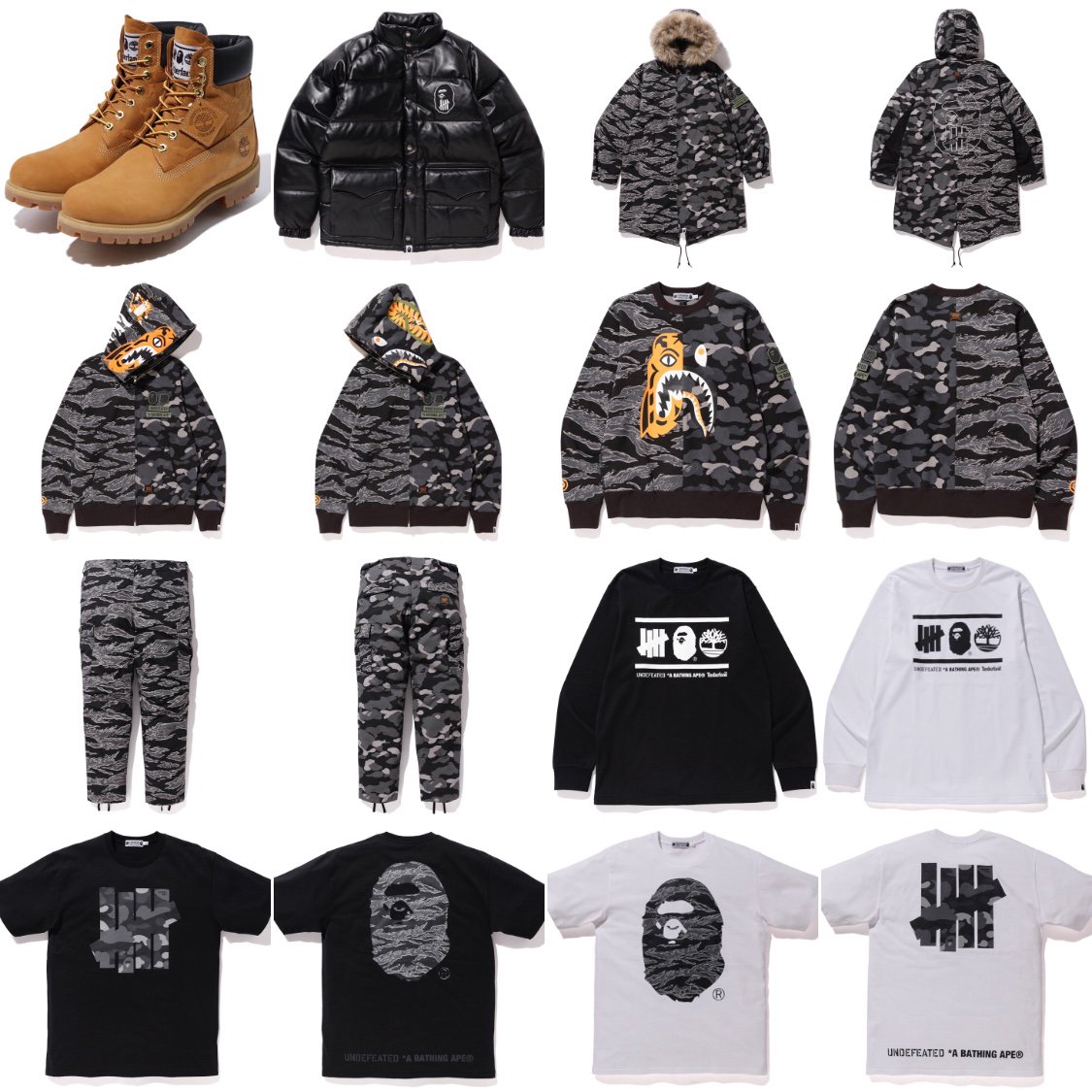 bape undefeated timberland